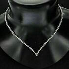 8Ct Lab Created Diamond Round Cut 14k White Gold Plated Women Tennis Necklaces