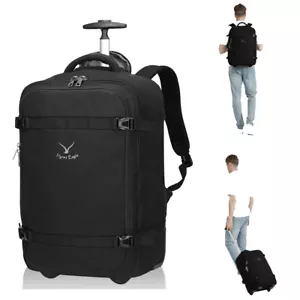 Hynes Eagle 42L Rolling 2 Wheels Backpack Cabin Approved Carry On Travel Luggage - Picture 1 of 13