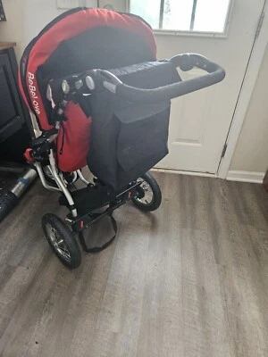 Bebelove Deluxe Single Jogging Stroller with Front Swivel Wheel in Red - Image 1 of 3