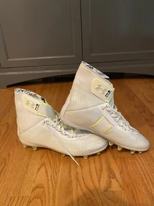 Under Armour Highlight MC Men Football Cleats Size 12 White/Yellow Lightly Used - Picture 1 of 7