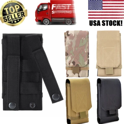 Universal Military Tactical Cell Phone Belt Pack Bag Loop Molle Waist Pouch Case - Image 1 of 4