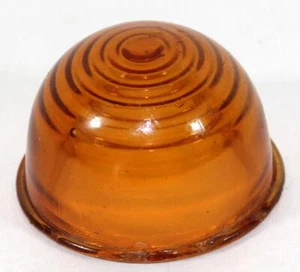 Vintage DoRay BL 250c Amber Glass Dome Beehive Marker Light Lens - Picture 1 of 6