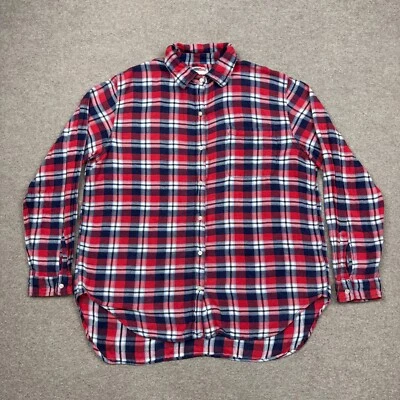 Denim Supply Ralph Lauren Flannel Shirt Women's Size XL Red  Long Sleeve Plaid - Image 1 of 4