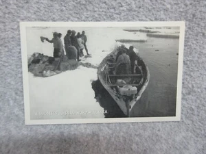 1907-1930 ALASKA  SUCCESSFUL SEAL HUNT  RPPC POSTCARD UNUSED  Nearly Perfect - Picture 1 of 2