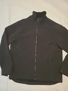 Red Kap Jacket Mens Medium Black JP66 Softshell Fleece Lined Zippered Pockets - Picture 1 of 17