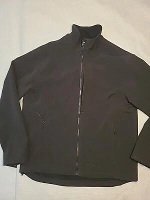 Red Kap Jacket Mens Medium Black JP66 Softshell Fleece Lined Zippered Pockets - Image 1 of 4