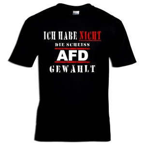 SCHEISS AFD T-Shirt S-XXL Punk FCK NZS Punkshirt FCK AFD Politshirt Nazis Raus - Bild 1 von 2