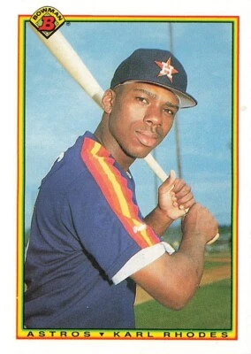 1990 Bowman #79 Karl Rhodes Houston Astros - Image 1 of 2