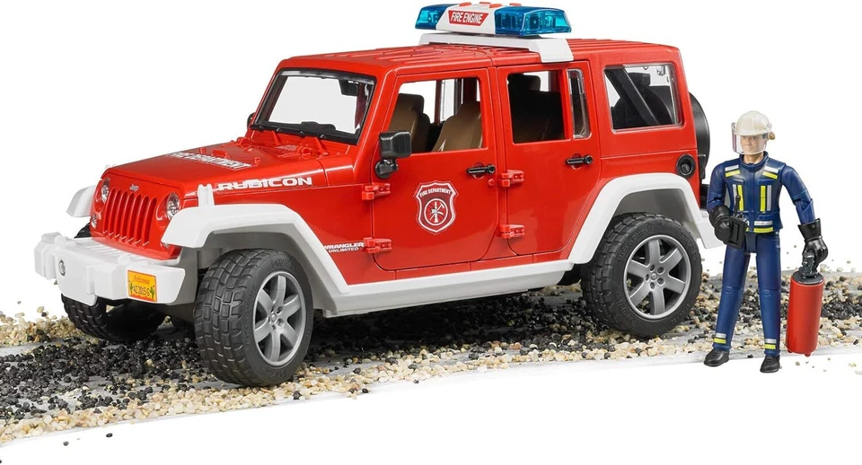 Bruder 02528 Jeep Rubicon Fire Rescue W Fireman - Image 1 of 4