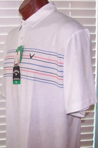 CALLAWAY Golf Performance short sleeve Moisture Wicking POLO sz XL WHITE-MULTI - Picture 1 of 1