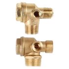 Brass Air Pumps Accessories Connect Pipe Fittings Male Threaded 3-Ports