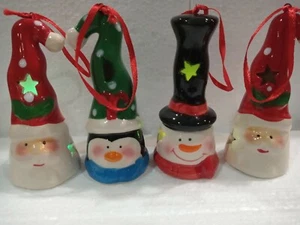 4 leuchtende, farbwechselnde Weihnachts-Hängedeko. Baumdeko. Ornamente - Bild 1 von 12