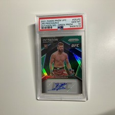 Jiri Prochazka 2021 Panini Prizm UFC Octagon Signatures Green Auto Card PSA 10