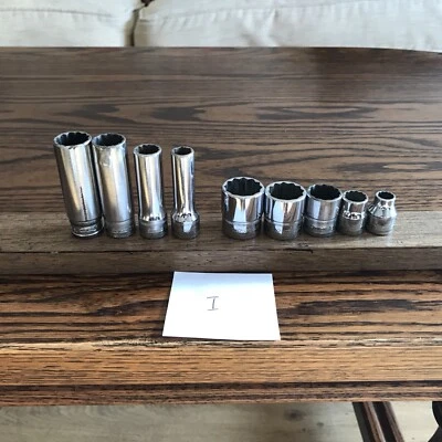 9 snap on Sockets Metric With 3/8” Drive. I - Image 1 of 4