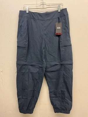 Calça conversível feminina Mountain Hardwear Dynama em azul lua, tamanho grande/reg - Imagem 1 de 3