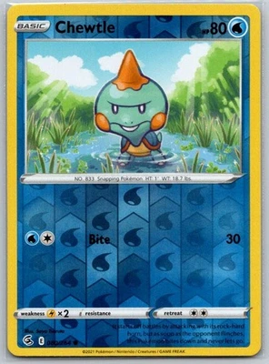 Chewtle 080/264 Reverse Holo SWSH08: Fusion Strike NM - Image 1 of 2