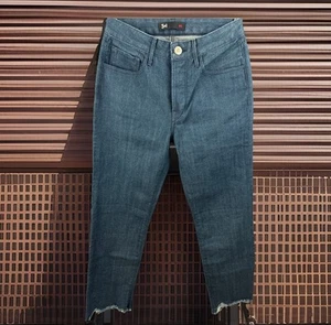 3X1 NYC Womens Frisco Blue Denim Jeans Size 25 Made Here Raw Hem 26” Inseam - Picture 1 of 6