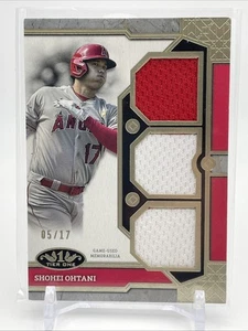 2024 Topps Certified Tier One /17 Triple Relic Patch Shohei Ohtani #T1R-SO - Picture 1 of 2