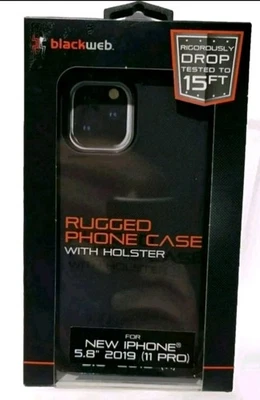 Genuine Blackweb Rugged Phone Case with Holster For iPhone 11 PRO New - Image 1 of 3
