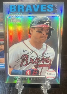 2024 Topps Heritage Chrome Silver Refractor /375 Austin Riley #431 Braves - Bild 1 von 5