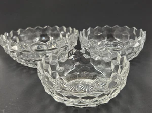Fostoria American Clear Glass Serving Bowls Set of 3 NESTING SET - MCM - Picture 1 of 3