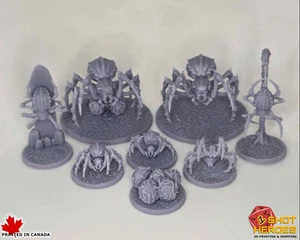 Miniaturas de araña fase gigante: juego D&D TTRPG impreso en resina 3D con estuche de transporte - Imagen 1 de 6