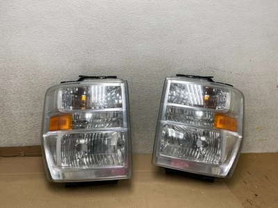 2008-2014 Ford Econoline E150 E250 E350 Left+Right Headlights U2763 DW - Image 1 of 4