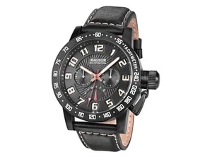Magnum MILITARY MA33120P Mens Sports Black Stainless Steel Leather 48mm Watch - Picture 1 of 2