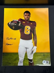 Kanye Udoh Signed Auto 8x10 Arizona State ASU Inscribed 'Forks Up' Beckett COA - Picture 1 of 1