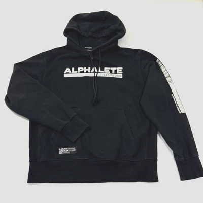 Толстовка с капюшоном мужская Alphalete Core средний размер черная EST 2015 логотип пуловер новая без ценников - Изображение 1 из 4