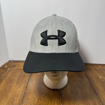 Gorra Under Armour para hombre L/XL gris negra logotipo UA ajuste elástico Foto 1 de 4