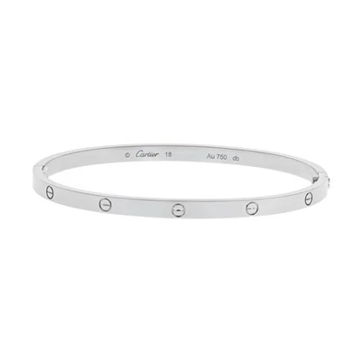 Cartier 18k белое золото любовь маленькая модель браслет размер 18 - Изображение 1 из 4