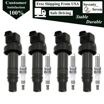 UF636 4pcs Ignition Coil and Spark Plug Kit For 2010-2012 Kia Soul 1.6L - Изображение 1 из 4