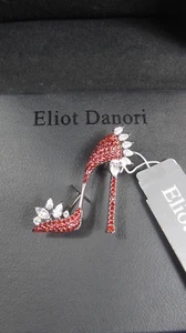 Eliot Danori Rhodium Plated Pavé High Heel Pin New in Gift Box $55 - Picture 1 of 5