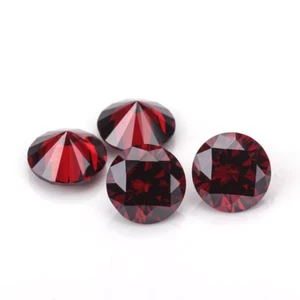 Real Corundum Ruby 1 Carat each - 5mm Round cut, (2 stones per order) - Picture 1 of 5