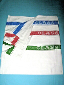  Large Professional Cotton Glass Cloths Tea Towels x 4  FREE P&P BARGAIN
