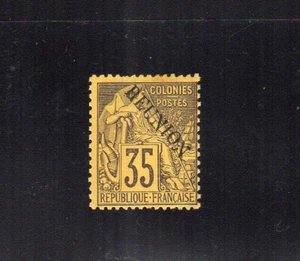 Réunion Colonie Française 1891 YT 25a 35 c. Violet timbre surchargé /RS7 - Imagen 1 de 2