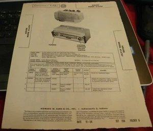 RECEPTOR COCHE AIRLINE AM MODELO: 61-6787 (SAMS PHOTOFACT 256-6) - Imagen 1 de 1