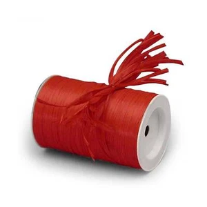 Red Raffia | Red Raffia Ribbon - Matte - 1/4in. x 100 Yds (pm4434830) - Picture 1 of 1