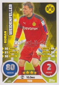 Match Attax Extra 16/17 2017 - 480 - Roman Weidenfeller