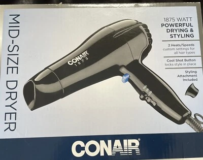 Conair 289NX 1875 Watt Ionic Conditioning Folding Handle Hair Dryer - Black - Image 1 of 4