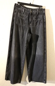 OLD NAVY DRAPEY WIDE LEG JEANS WOMEN SZ 6 HIGH RISE LOOSE DENIM (0302) - Bild 1 von 6