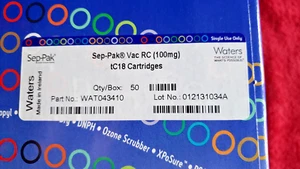 SEP-PAK WATERS, WAT043410, VAC RC (100MG) Tc18 CARTRIDGES, QUANTITY 50 PER BOX - Picture 1 of 2