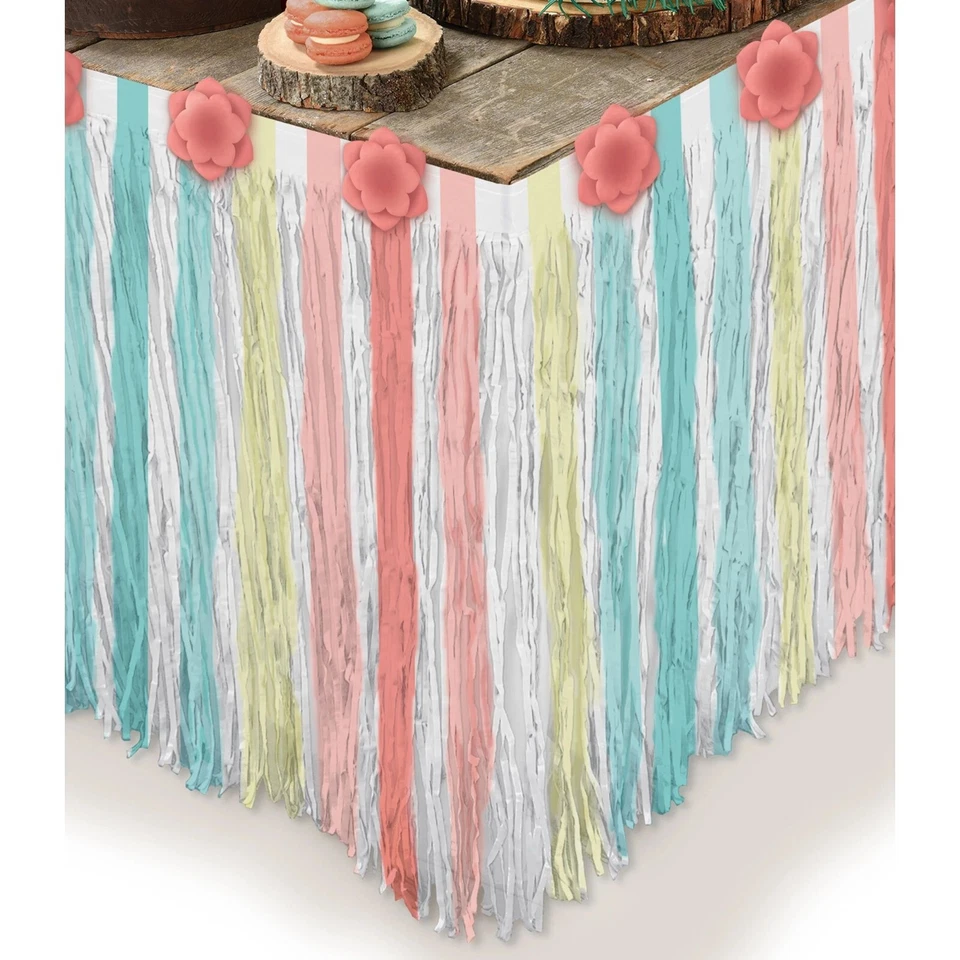 BOHO GIRL Free Spirit FALDA DE MESA DE PAPEL (1) ~ Fiesta 1er Cumpleaños Decoración Foto 1 de 1