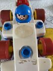 VTG: Fisher Price 1984 F-1 Race Car Take Apart 9" Pull Back and Go Toy