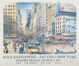 Rolf Rafflewski, "Art Expo New York", lithograph in colors, hand signed - Picture 1 of 1