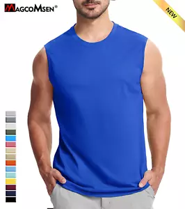 Mens Casual Workout Tank Gym Cotton Sleeveless Quick Dry Swim Sport Muscle Shirt - Picture 1 of 206