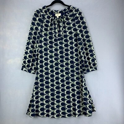 Vestido Moulinette Soeurs para mujer 4 cambios pulóver ojo de cerradura corbata azul manga larga Foto 1 de 4