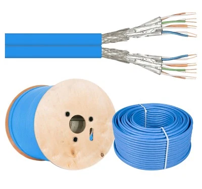 CAT.8 Verlegekabel DUPLEX 2000MHz Gigabit TWIN Netzwerkkabel SFTP LAN LSZH KAT.8 - Bild 1 von 4
