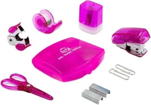 LD Products Pink Mini Office Supply Kit Portable Case with Scissors, - Picture 1 of 8
